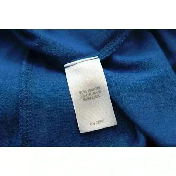 J Jill Wearever Collection Dress Size Medium Cobalt Blue Pintuck Pleat Stretch - Picture 14 of 14